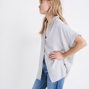 Madewell Central Shirt in Dalton Stripe size Large